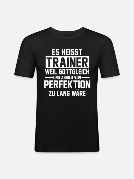 Sportmannschaft Trainer - Männer Slim Fit T-Shirt - Schwarz