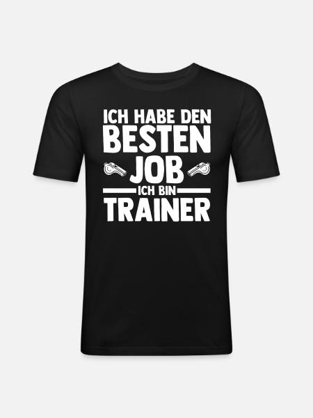 Sportmannschaft Trainer - Männer Slim Fit T-Shirt - Schwarz