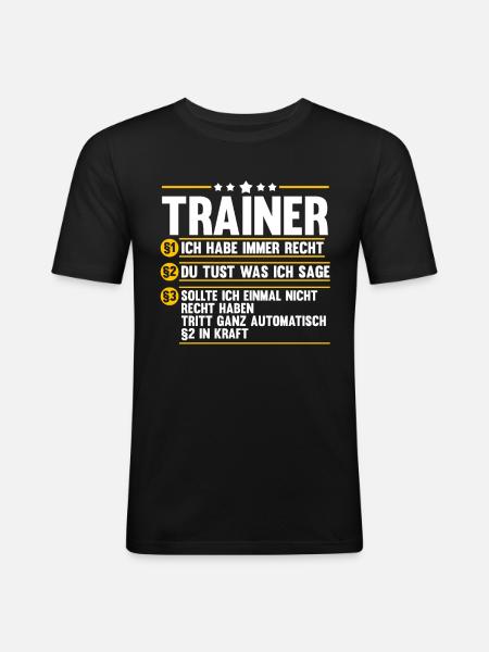 Sportmannschaft Trainer - Männer Slim Fit T-Shirt - Schwarz
