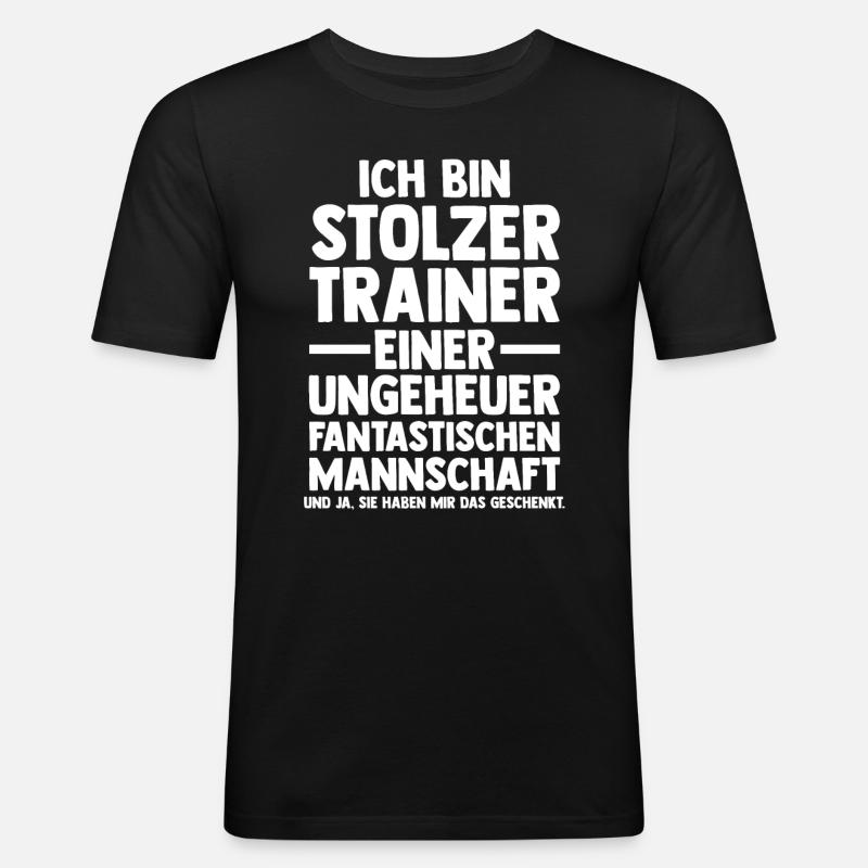 Sportmannschaft Trainer - Männer Slim Fit T-Shirt - Schwarz