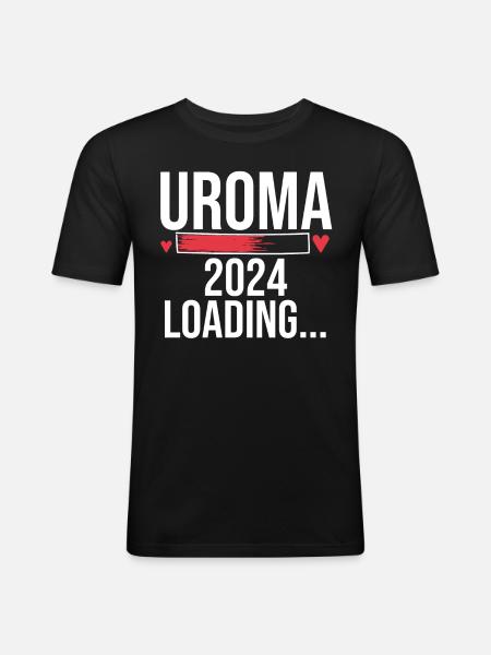 Urgroßmutter 2024 Uroma - Männer Slim Fit T-Shirt - Schwarz