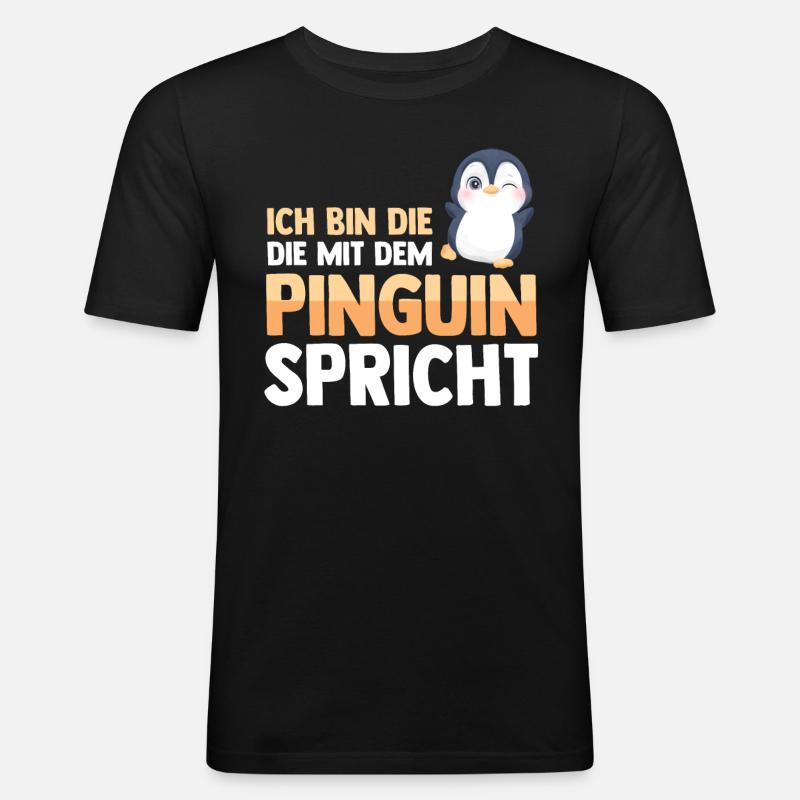 Pinguin - Männer Slim Fit T-Shirt - Schwarz