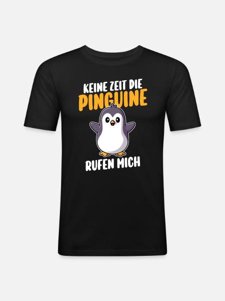 Pinguin - Männer Slim Fit T-Shirt - Schwarz