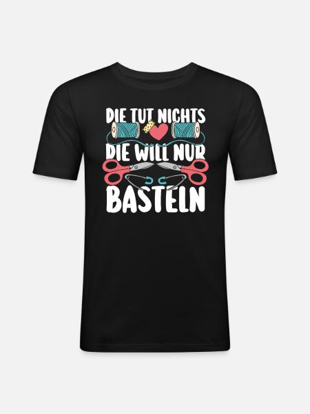 Bastler Bastelunterricht Basteln - Männer Slim Fit T-Shirt - Schwarz