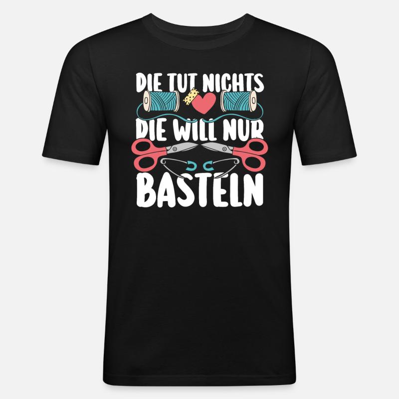 Bastler Bastelunterricht Basteln - Männer Slim Fit T-Shirt - Schwarz