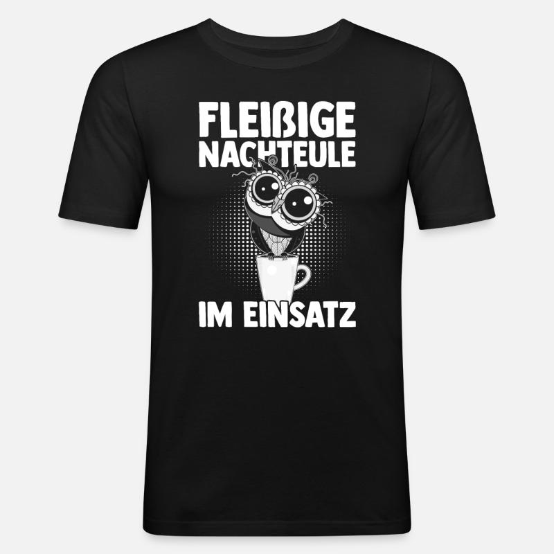 Night Shift chien Beagle - T-shirt près du corps Homme - noir