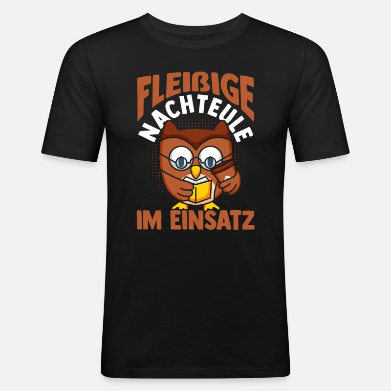 Nachtschicht Hund Beagle - Männer Slim Fit T-Shirt - Schwarz