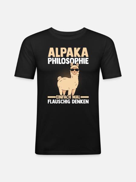 Alpaca - Men's Slim Fit T-Shirt - black