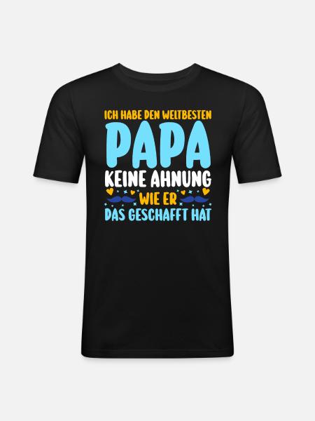Dad Father's Day Dad - Men's Slim Fit T-Shirt - black