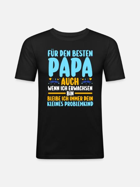 Dad Father's Day Dad - Men's Slim Fit T-Shirt - black