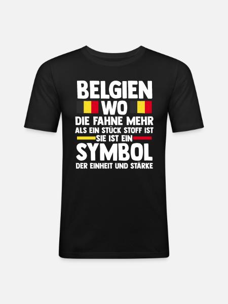 Belgian Belgian Belgium - Men's Slim Fit T-Shirt - black