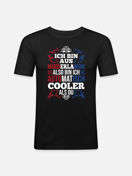 Netherlands Netherlands Holland - Men's Slim Fit T-Shirt - black