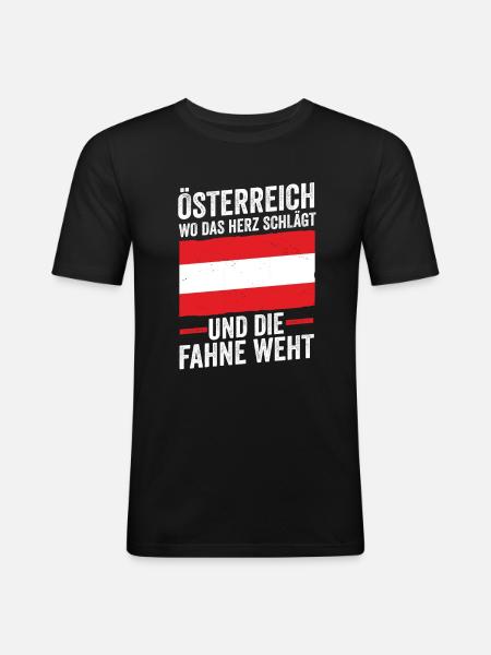 Austrians Austria - Men's Slim Fit T-Shirt - black