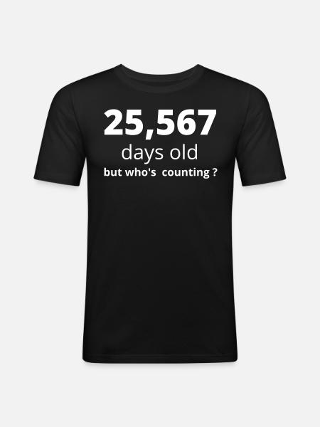 70th birthday - Men's Slim Fit T-Shirt - black