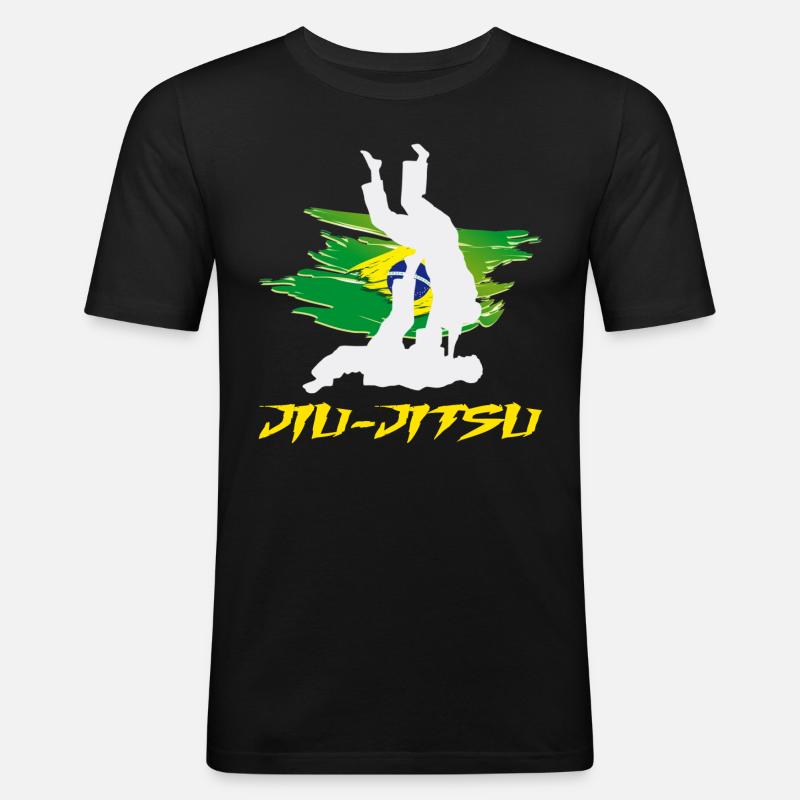 Jiu-jitsu - Männer Slim Fit T-Shirt - Schwarz