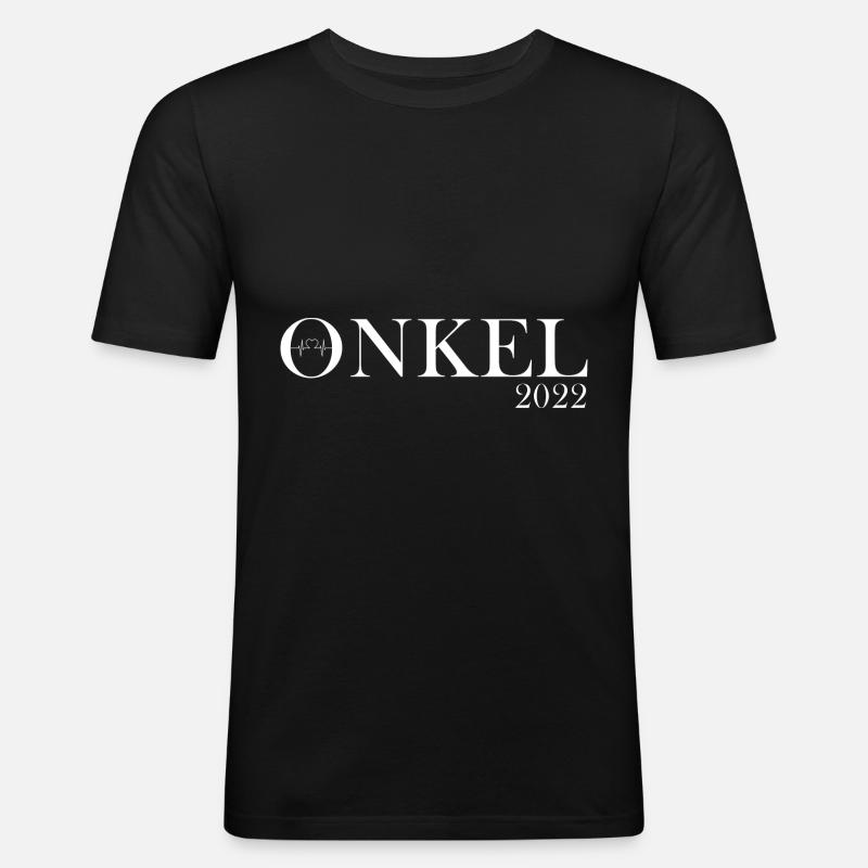 Onkel 2022 - Männer Slim Fit T-Shirt - Schwarz