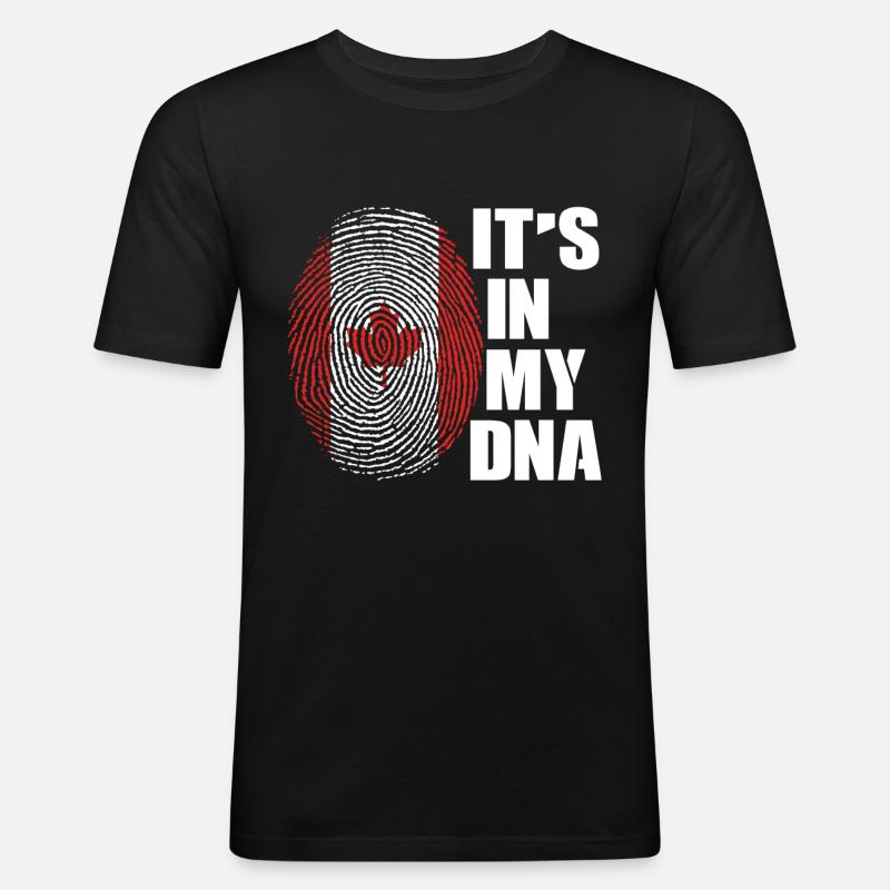 Kanada - Männer Slim Fit T-Shirt - Schwarz