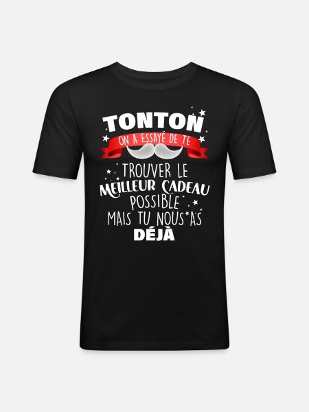 Tonton Meilleur Cadeau Possible - T-shirt près du corps Homme - noir
