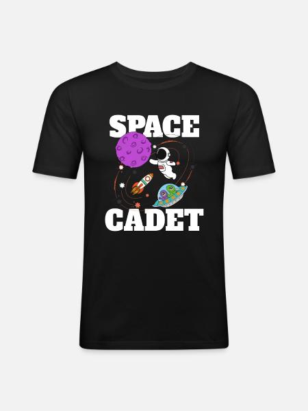 Astronaute Space Gadet Planet Galaxy - T-shirt près du corps Homme - noir