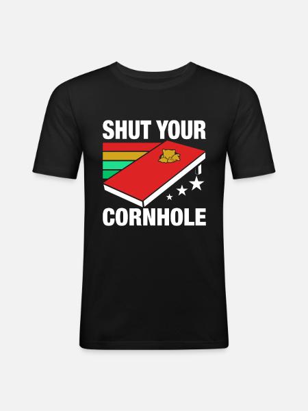 Cornhole - T-shirt près du corps Homme - noir