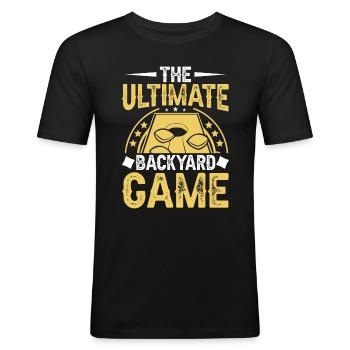 Cornhole The Ultimate Backyard game - Men's Slim Fit T-Shirt - black - Front - Nik (191cm)