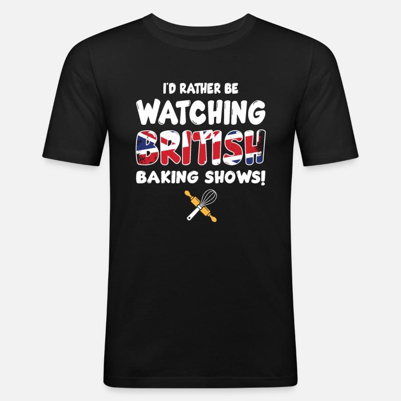 Britisch Baking Show - Männer Slim Fit T-Shirt - Schwarz