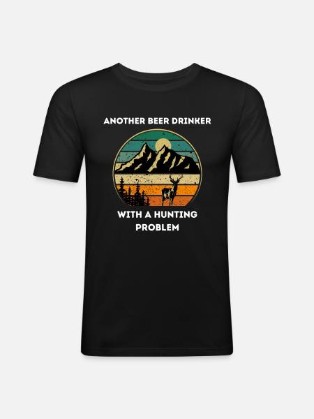 Unique Hunt - Men's Slim Fit T-Shirt - black