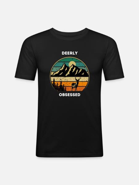 Unique Hunt - Men's Slim Fit T-Shirt - black