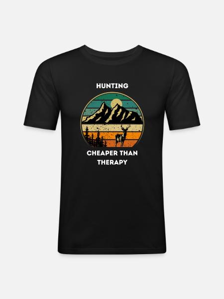 Unique Hunt - Men's Slim Fit T-Shirt - black