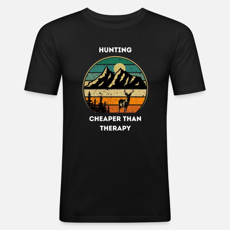 Unique Hunt - Men's Slim Fit T-Shirt - black