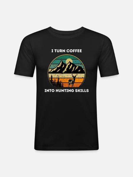 Unique Hunt - Men's Slim Fit T-Shirt - black