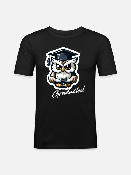 Hochschulabsolvent Abschluss Absolvent - Männer Slim Fit T-Shirt - Schwarz