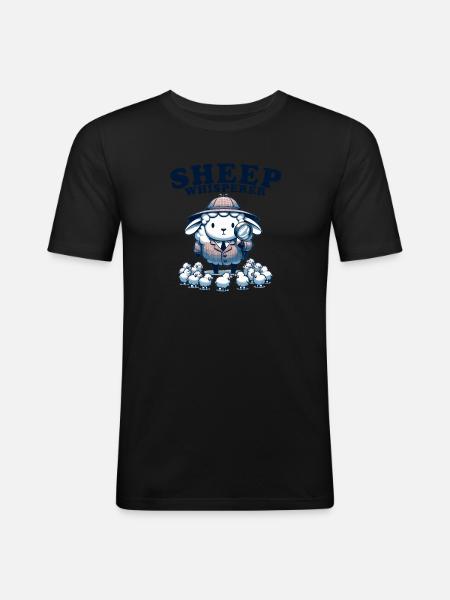 Sheep Whisperer Sheep - Men's Slim Fit T-Shirt - black
