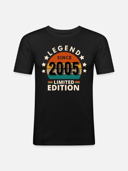 LÉGENDE 2005, MILLÉSIME 2005 - T-shirt près du corps Homme - noir