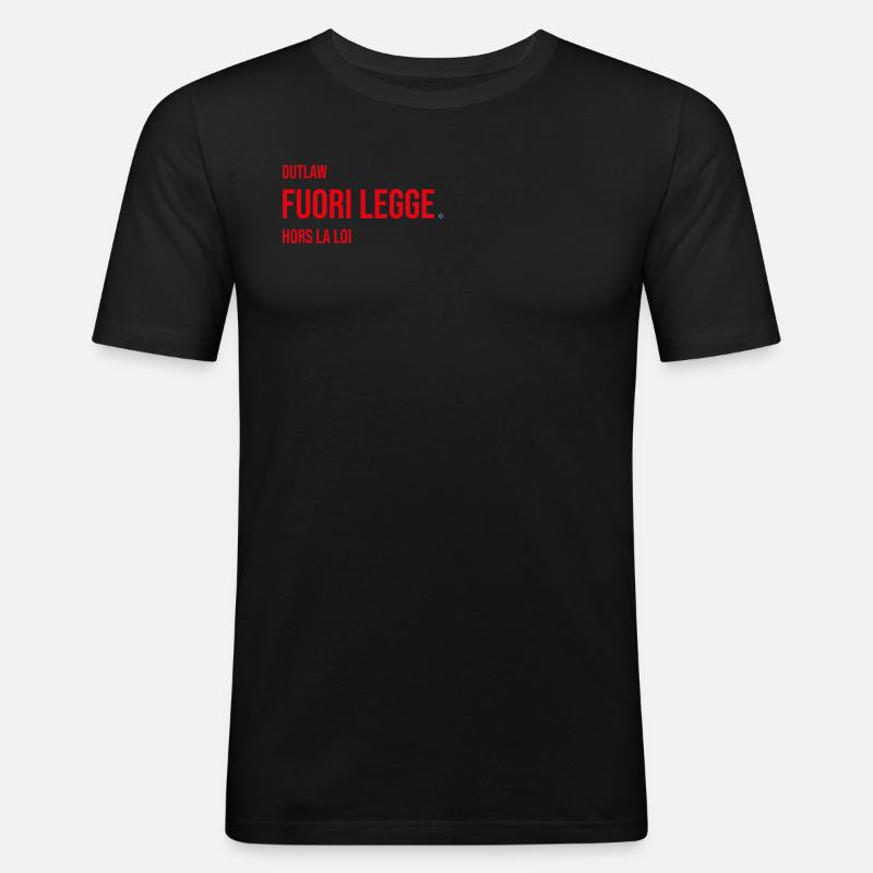 Ächten - Männer Slim Fit T-Shirt - Schwarz