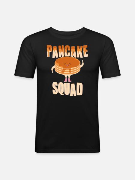Baking Pancakes - Funny Pancakes - Men's Slim Fit T-Shirt - black