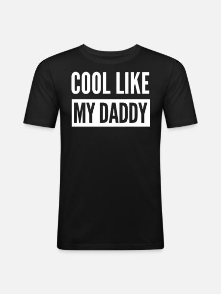COOL COMME MON PAPA - T-shirt près du corps Homme - noir