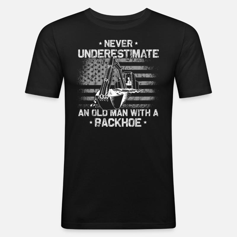 Baggerbagger baggerfahrer Dad - Männer Slim Fit T-Shirt - Schwarz