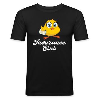 Funny Insurance Sales Representative - Men's Slim Fit T-Shirt - black - Front - Nik (191cm)