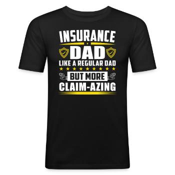 Funny Insurance Sales Representative - Men's Slim Fit T-Shirt - black - Front - Nik (191cm)