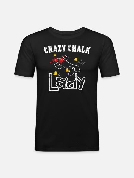 Chalk lady - Criminologue médico-légale - T-shirt près du corps Homme - noir