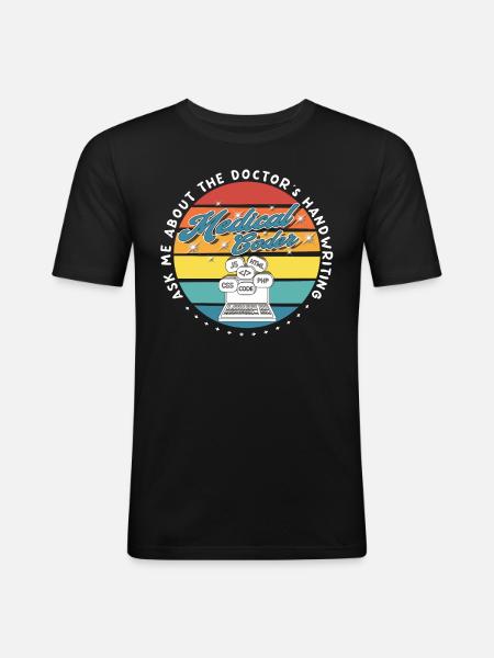 Medical Assistant - Medical Coder - Men's Slim Fit T-Shirt - black