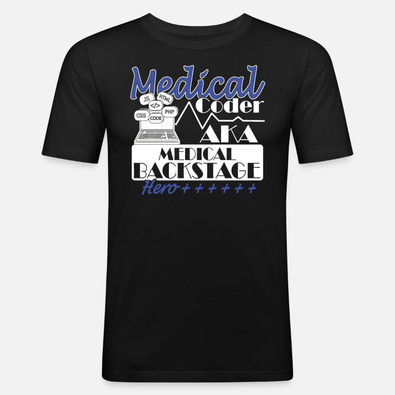 Medical Assistant - Medical Coder - Men's Slim Fit T-Shirt - black