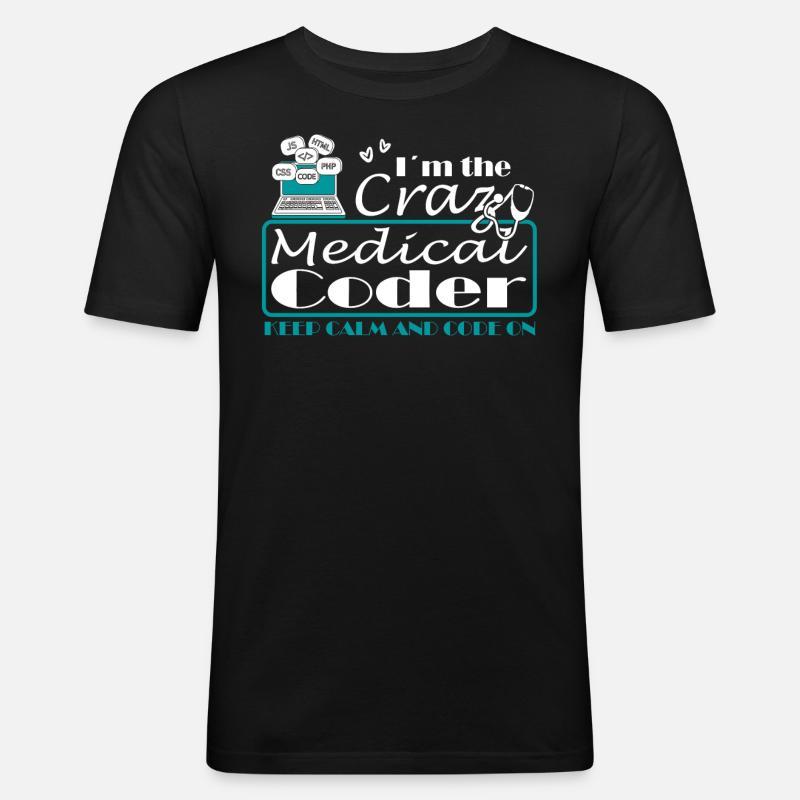 Medical Assistant - Medical Coder - Men's Slim Fit T-Shirt - black