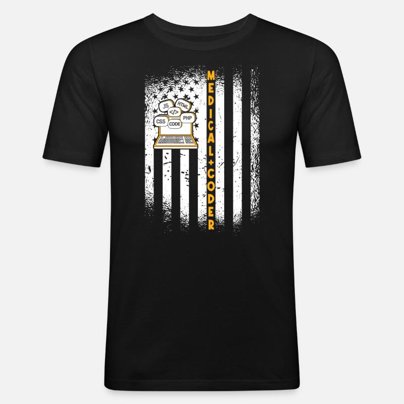 Medical Assistant - Medical Coder - Men's Slim Fit T-Shirt - black