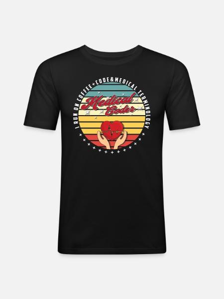 Medical Assistant - Medical Coder - Men's Slim Fit T-Shirt - black