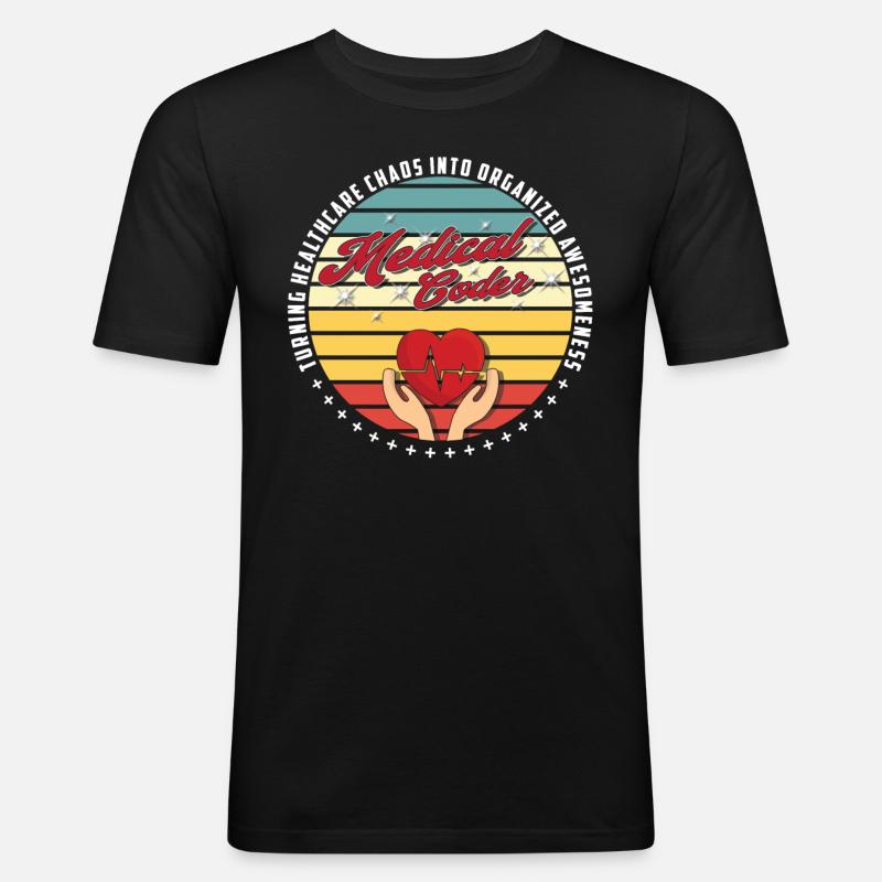 Medical Assistant - Medical Coder - Men's Slim Fit T-Shirt - black
