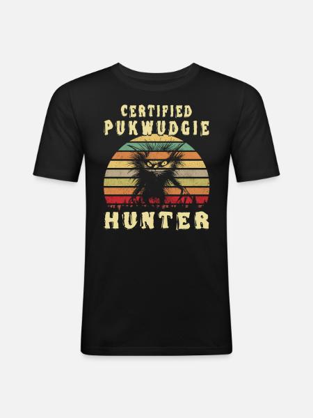Certified Pukwudgie Hunter - CryptozoOlogy - - Men's Slim Fit T-Shirt - black