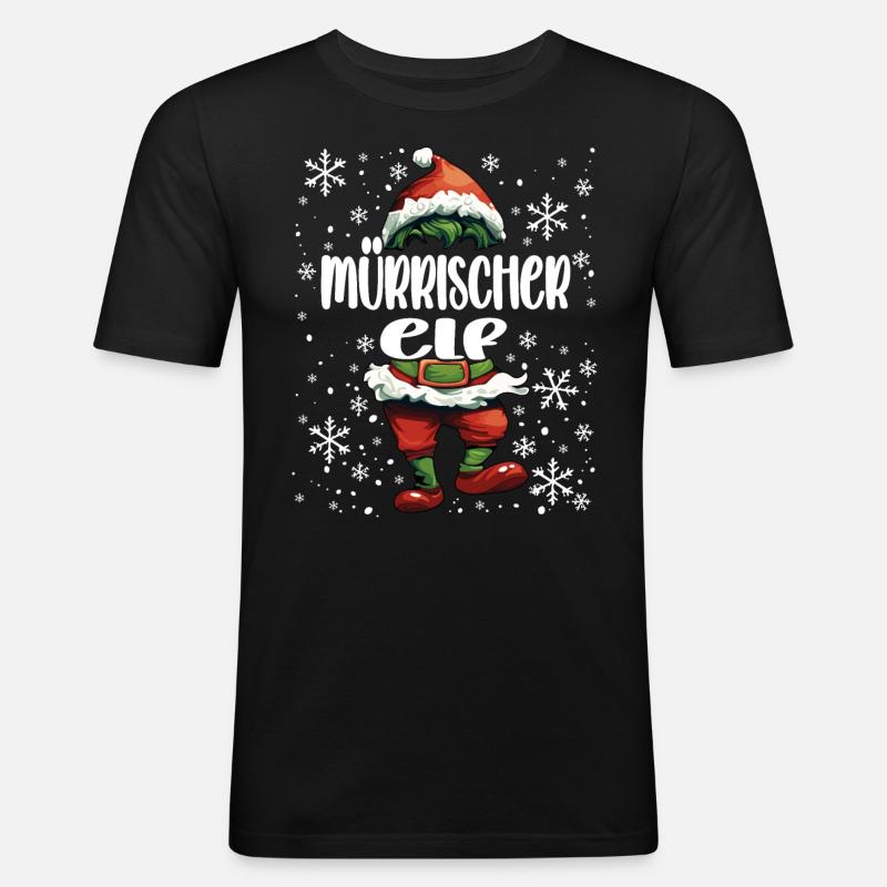 Grumpy Elf Christmas Outfit - Men's Slim Fit T-Shirt - black