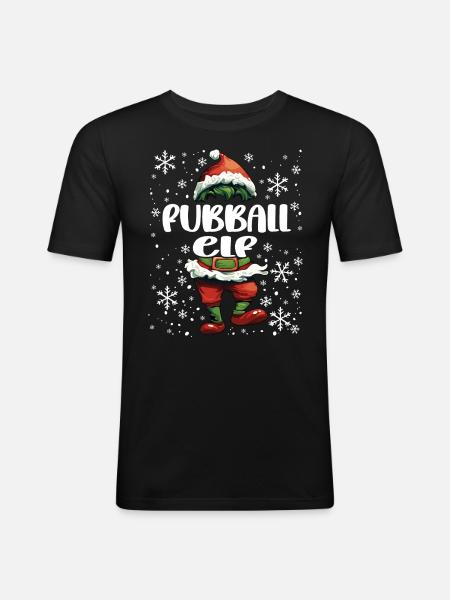 Weihnachtsoutfit Fachinformatiker Elf - Männer Slim Fit T-Shirt - Schwarz